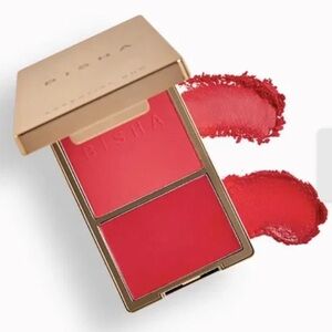 Bisha Essential Duo Blush Set Bahamas Peachy Coral Crème + Powder 12g ~ NIB! ❤️